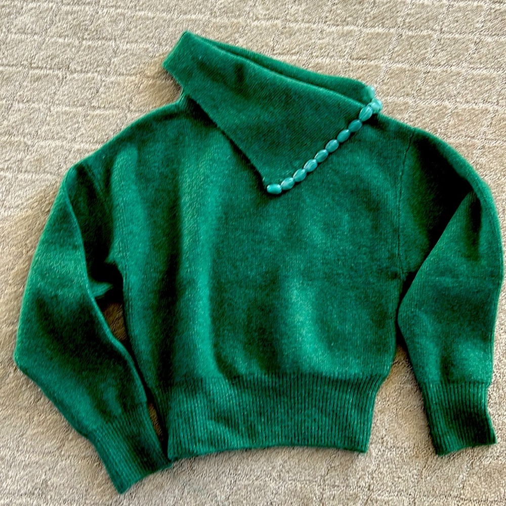 Zara beaded neck sweater NWOT.